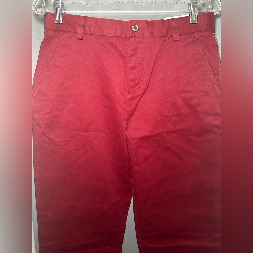 Brooks Brothers Fleece Boys Chino Pants Red Size 18 Straight Leg Flat Front NWT - Picture 3 of 14